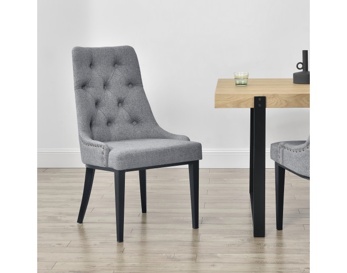 Комплект трапезни столове Chester от 4 бр., светлосив []