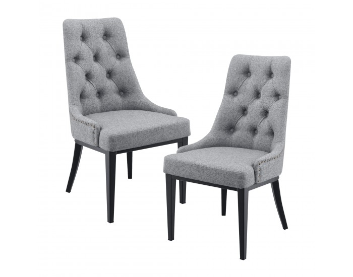 Комплект трапезарни столове Chester от 2 бр., светлосив []