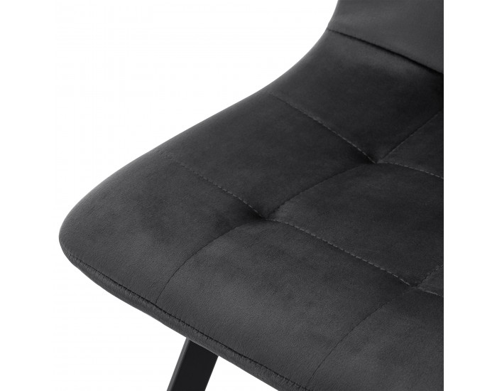 Комплект трапезарни столове Lexnitz 4 квадратни крака тъмносив []