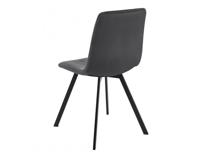 Комплект трапезарни столове Lexnitz 4 квадратни крака тъмносив []