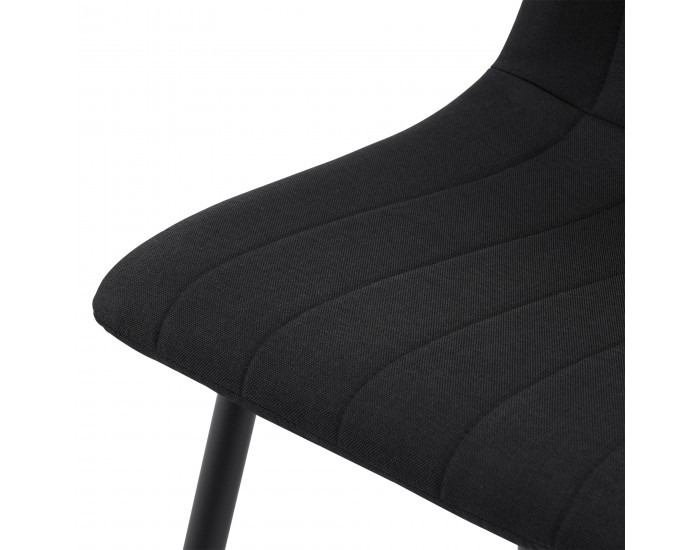 Комплект трапезарни столове Elsern от 4 черни []