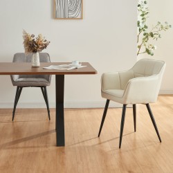 Трапезен стол Birmingham Beige [] - Трапезни столове