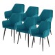 Комплект трапезарни столове Hollola от 6 бр. тюркоаз []