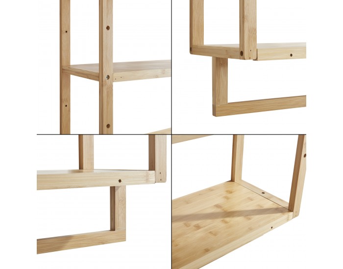 Рафт за баня Östra с бамбукова поставка за кърпи []