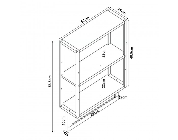 Рафт за баня Östra с бамбукова поставка за кърпи []