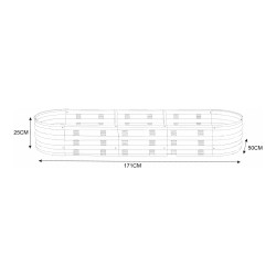 Стоманена леха Alfedena 171x50x25 см [] - Външни съоражения