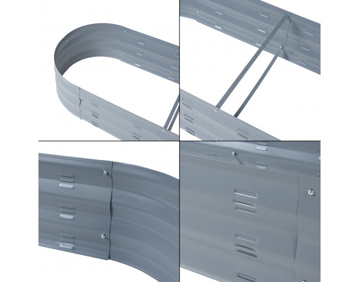 Стоманена леха Alfedena 171x50x25 см []