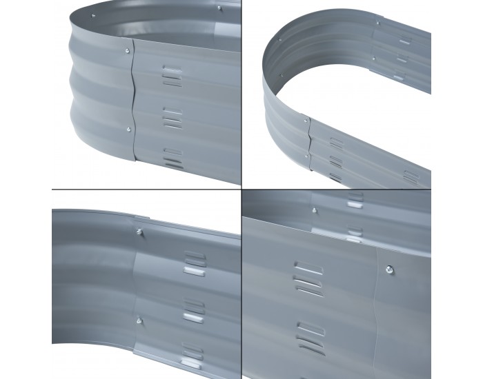 Стоманена леха Alfedena 90x50x25 см []