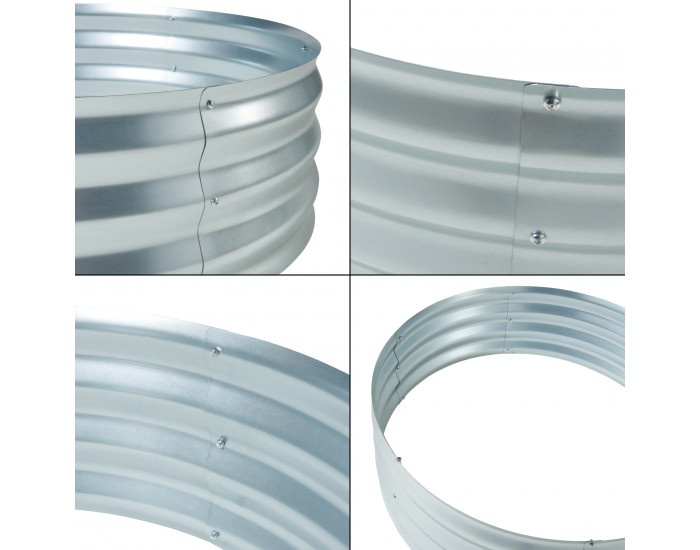 Леха за растения Andrano стомана Ø91,5x30,5 cm []