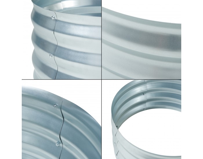 Леха за растения Andrano стомана Ø61x30,5 cm []