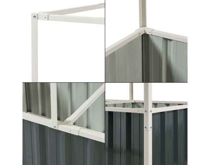 Повдигнато легло с мрежа Alblasserdam 174x90x118 см антрацит []