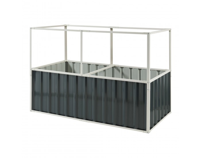 Повдигнато легло с мрежа Alblasserdam 174x90x118 см антрацит []