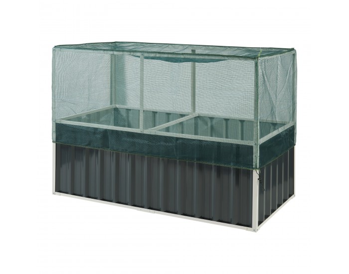 Повдигнато легло с мрежа Alblasserdam 174x90x118 см антрацит []