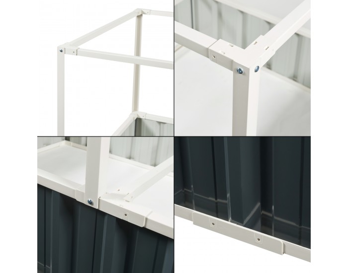 Повдигнато легло с мрежа Alblasserdam 174x90x88 см антрацит []