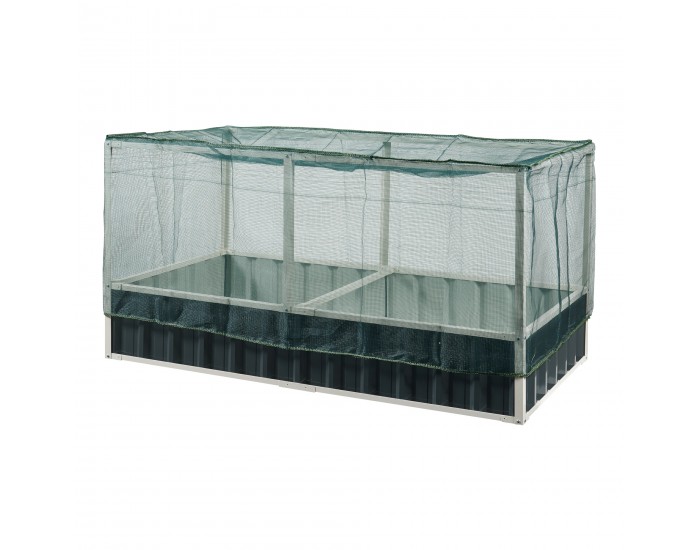 Повдигнато легло с мрежа Alblasserdam 174x90x88 см антрацит []