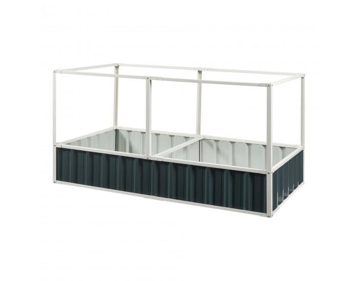 Повдигнато легло с мрежа Alblasserdam 174x90x88 см антрацит []