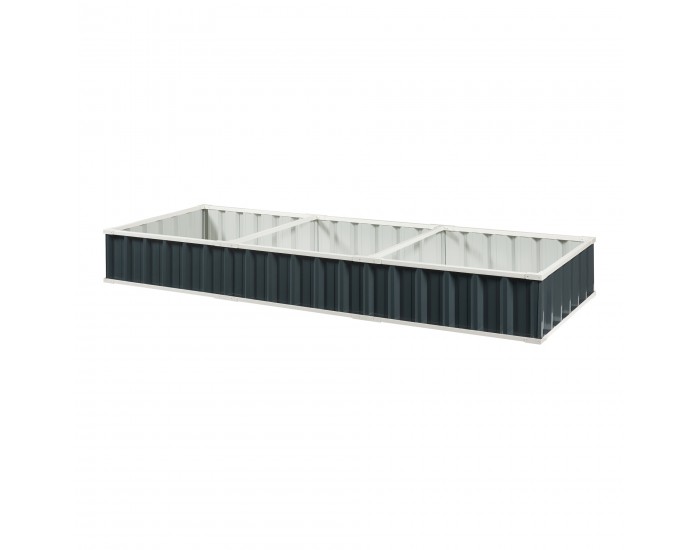 Повдигнато легло Albrandswaard 258x90x30 см антрацит []