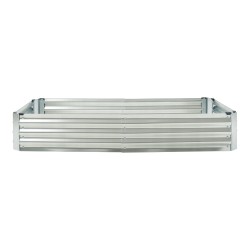 Леха за засаждане Celano 180x90x30 см стомана сребро [] - Външни съоражения