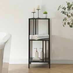 Стоящ рафт Kumlinge 35x35x80cm черен [] - Мебели от метал