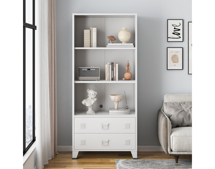 Бяла библиотека от стомана Hammarland []