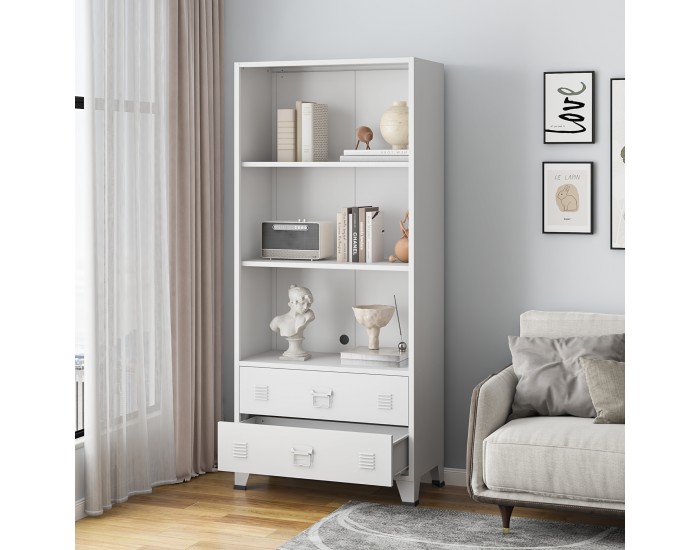 Бяла библиотека от стомана Hammarland []