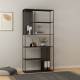 Стоящ рафт Vehmaa със заден панел 90x30x188 см черен []