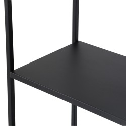 Стоящ рафт Vehmaa 90x30x188 см черен [] - Мебели от метал