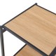 Сгъваема етажерка Telemark 81x68x38 см черен/изглед дъб []