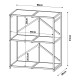 Сгъваема етажерка Telemark 81x68x38 см черен/изглед дъб []