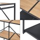 Сгъваема етажерка Telemark 81x68x38 см черен/изглед дъб []