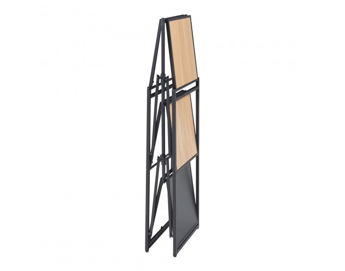 Сгъваема етажерка Telemark 81x68x38 см черен/изглед дъб []