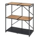 Сгъваема етажерка Telemark 81x68x38 см черен/изглед дъб []