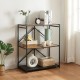 Сгъваема етажерка Telemark 81x68x38 см черен/изглед дъб []