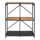 Сгъваема етажерка Telemark 81x68x38 см черен/изглед дъб []