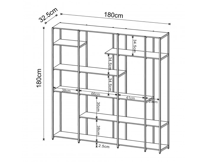 Стоящ рафт Rælingen 180x180x33 см черен []