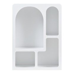 Стоящ рафт Vågå 80x60x24 cm бял [] - Мебели от метал