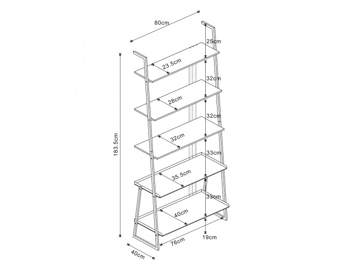 Комплект мебели Storfjord 2 части. 2x рафт за стълба [] *87446828*