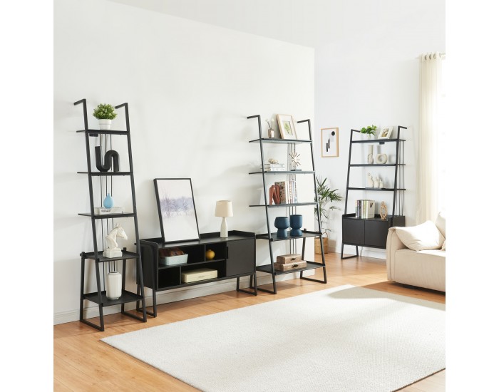 Комплект мебели Storfjord 4 бр. 3x рафт за стълба, 1x ТВ шкаф []