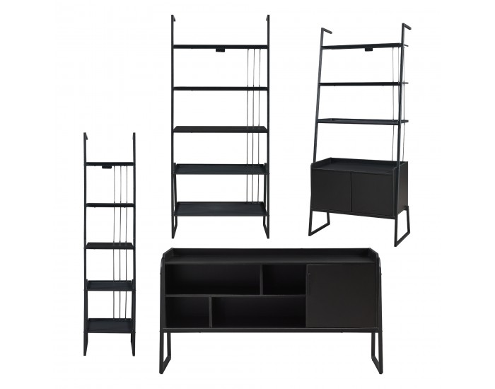 Комплект мебели Storfjord 4 бр. 3x рафт за стълба, 1x ТВ шкаф []