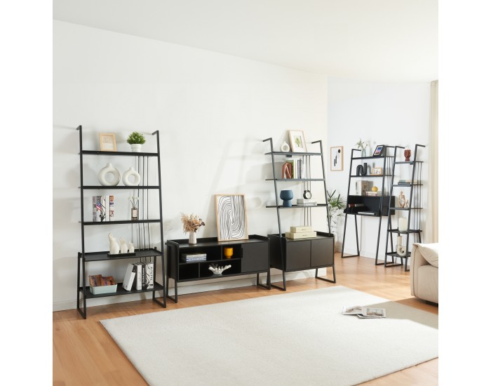 Комплект мебели Storfjord от 5 части: 1 бюро, 3 рафта, 1 ТВ шкаф []