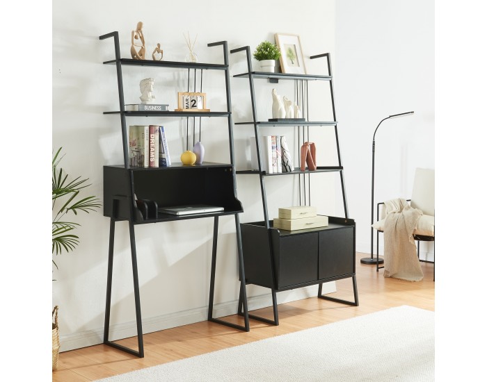 Комплект мебели Storfjord от 2 части: 1 бюро, 1 рафт за стълба с шкаф []