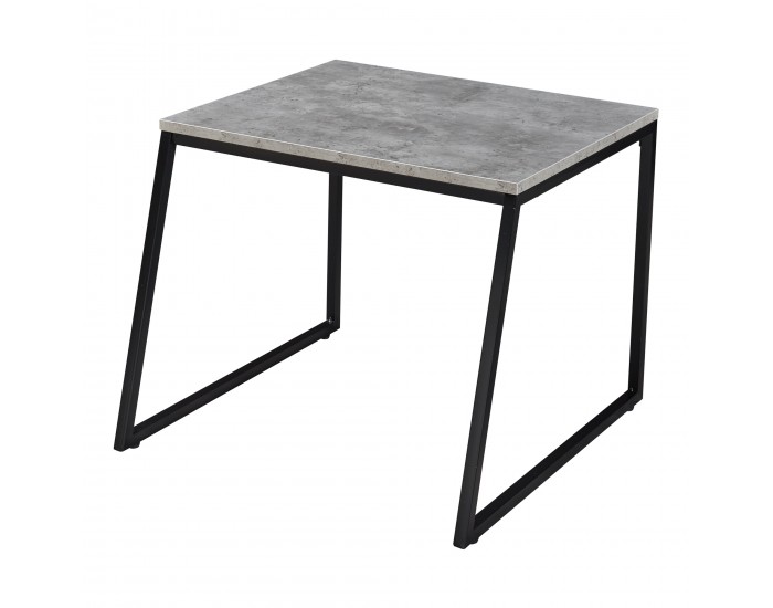 Комплект маси за гнездене Hyllestad от 2 бр., черно/бетон []