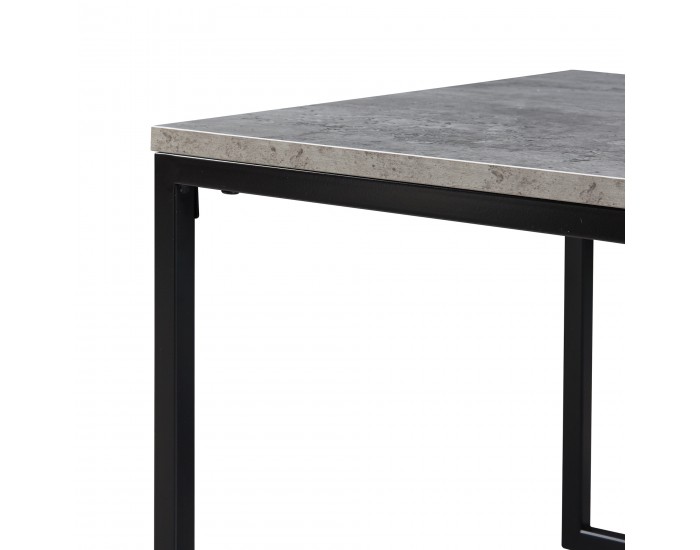 Комплект маси за гнездене Hyllestad от 2 бр., черно/бетон []