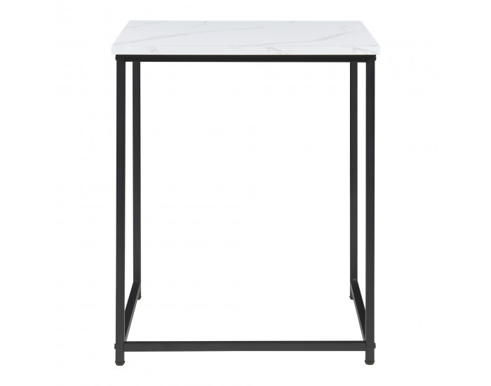 Маса за гнездо от 3 части Trollhättan, мраморна визия, бяла []