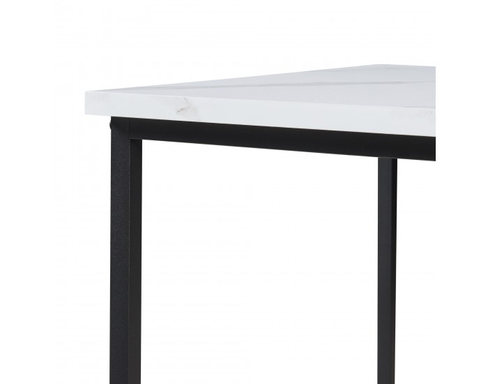 Маса за гнездо от 3 части Trollhättan, мраморна визия, бяла []