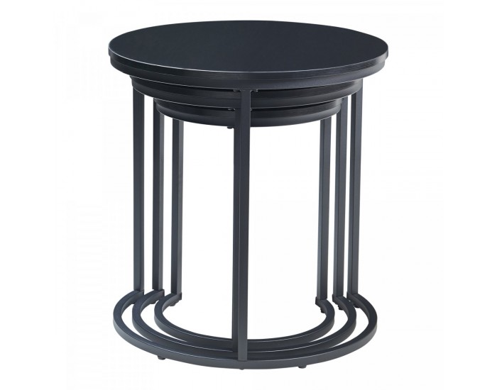 Комплект маса Ulricehamn от 3 части, черен []