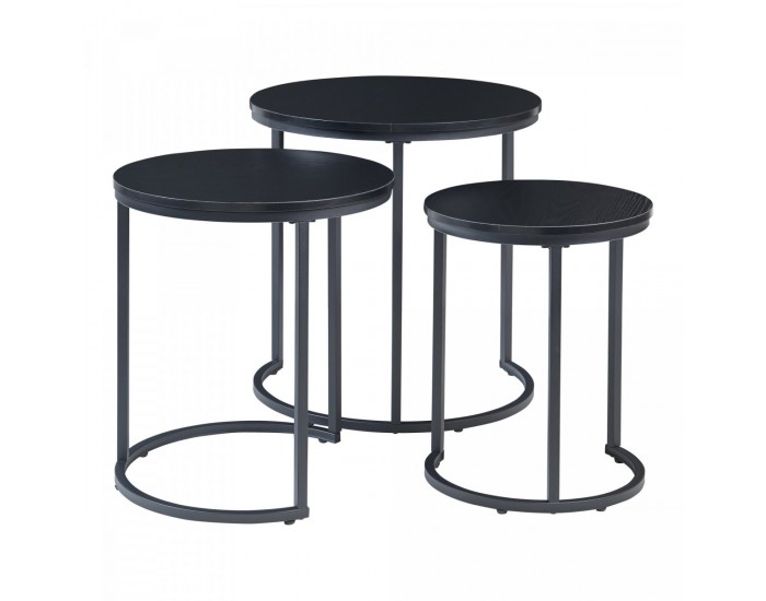 Комплект маса Ulricehamn от 3 части, черен []