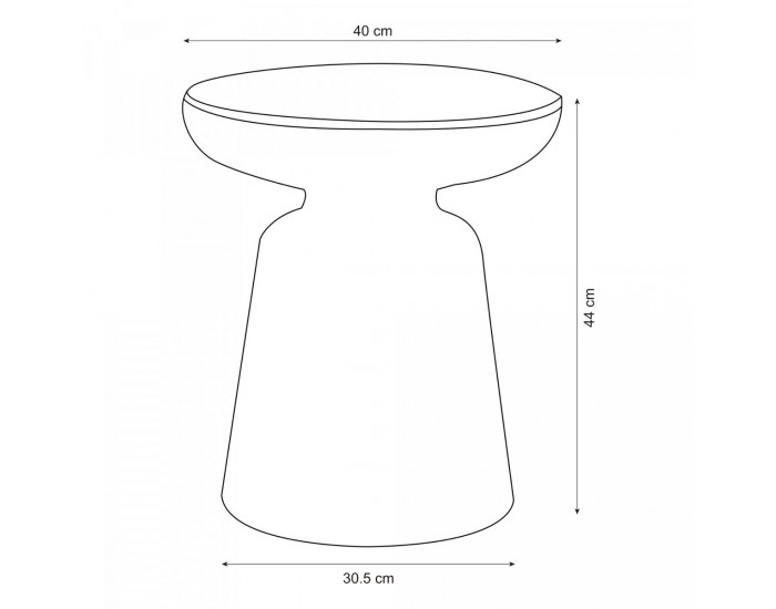 Помощна маса Posio 44xØ40 см Жълто []