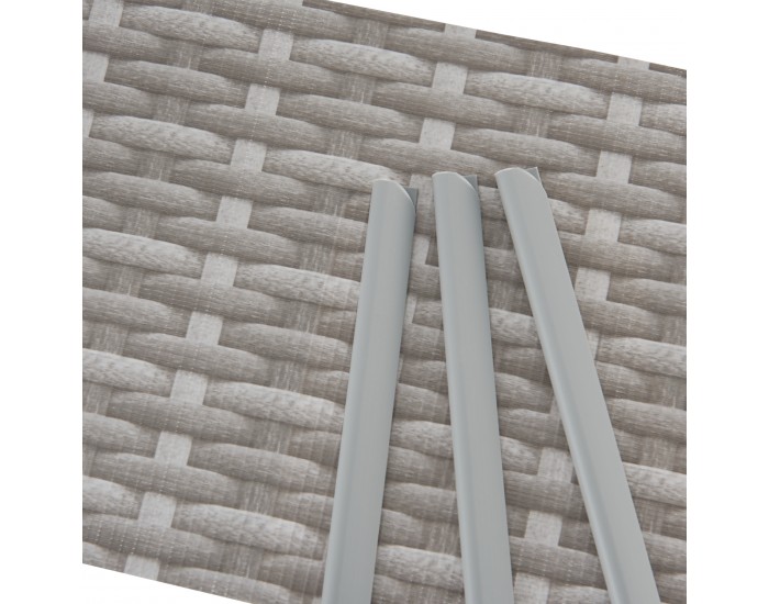 Оградно фолио Jesteburg 4 x ролки сив ратан вид []