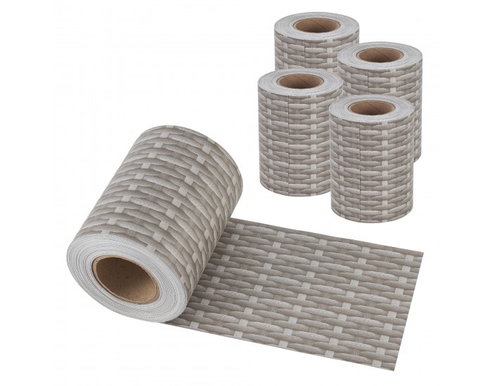 Оградно фолио Jesteburg 4 x ролки сив ратан вид []